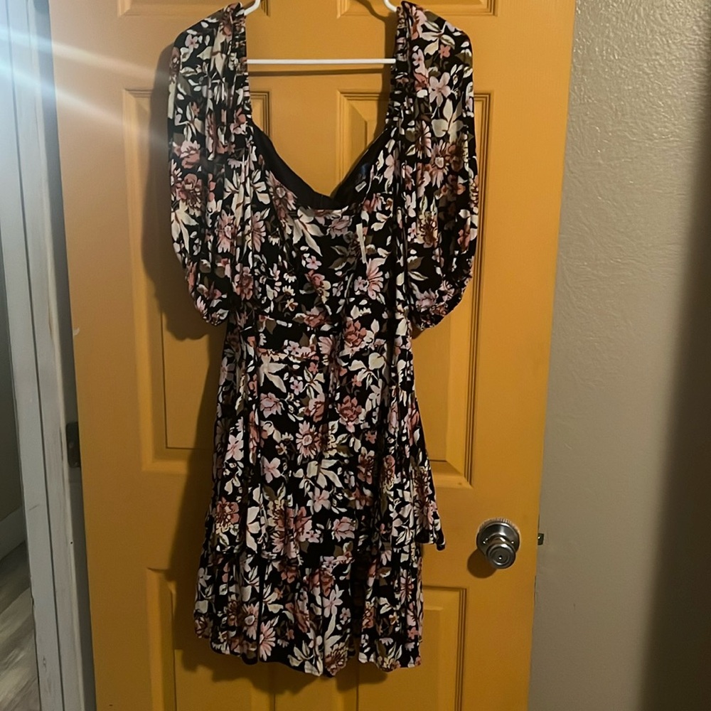 3X BLUE RAIN FRANCESCAS FLORAL ROMPER  XXXL NWT